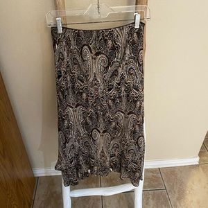 Isabella Bird Patterned Satin Slip Skirt